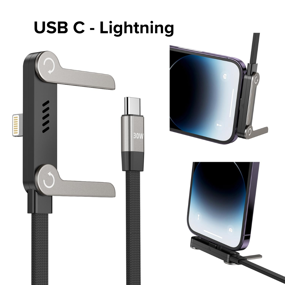 Cable iPhone cargador plano de carga ultrarrápida